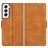 Mobigear Slim Magnet Housse Samsung Galaxy S22 Etui Porte-Monnaie - Cognac
