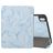 Mobigear Tri-Fold Marble Coque iPad 11 (2025) Etui + Porte-crayon - Bleu