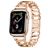 Mobigear Vienna Bracelet Acier pour Apple Watch Fermeture boucle déployante - 49/46/45/44 mm - Rose doré