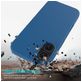 Mobigear Rubber Touch Coque iPhone 16 Coque arrière en Silicone - Bleu