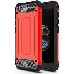 Mobigear Outdoor Coque Xiaomi Redmi Go Coque arrière Rigide Anti-Chocs - Rouge