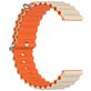 Mobigear Ocean Bracelet Silicone Smartwatch Fermeture boucle ardillon - Connexion universelle de 20 mm - Orange / Lumière stellaire