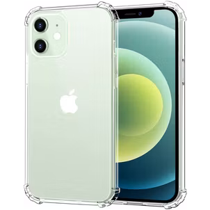 Mobigear Cushion Coque Transparente iPhone 12 Mini Coque arrière en TPU Souple Anti-Chocs - Transparent