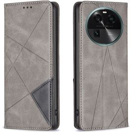 Mobigear Rhombus Slim Housse OPPO Find X6 Etui - Gris
