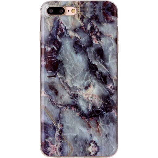Mobigear Marble Coque iPhone 8 Plus Coque arrière en TPU Souple - Brown