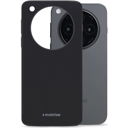Mobilize Rubber Gelly Coque OPPO Find X8 Coque arrière en TPU Souple - Noir