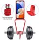 Mobigear Lanyard Card Samsung Galaxy S24 FE Coque avec cordon en Silicone et Porte-Cartes - Rouge