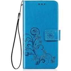 Mobigear Clover Housse Samsung Galaxy A21s Etui Porte-Monnaie - Bleu
