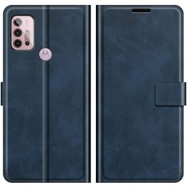 Mobigear Wallet Housse Motorola Moto G30 Etui Porte-Monnaie - Bleu