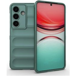Mobigear Bumpy Coque Samsung Galaxy S26 Coque arrière en TPU Souple - Vert foncé