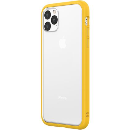 Rhinoshield MOD NX Coque iPhone 11 Pro Max Coque arrière Rigide Anti-Chocs - Transparent / Jaune