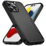 Mobigear Heavy Armor Coque iPhone 16 Pro Max Coque arrière Rigide Anti-Chocs - Noir