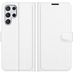 Mobigear Classic Housse Samsung Galaxy S22 Ultra Etui Porte-Monnaie - Blanc