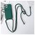 Mobigear Lanyard Card iPhone 15 Pro Coque avec cordon en Silicone et Porte-Cartes - Vert