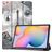 Mobigear Tri-Fold Coque Samsung Galaxy Tab S6 Lite Etui - tour Eiffel