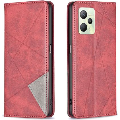 Mobigear Rhombus Slim Housse Realme C35 Etui - Rouge