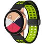 Mobigear Sport Plus Mag Bracelet Silicone Smartwatch Fermeture magnétique - Connexion universelle de 20 mm - Noir / Vert