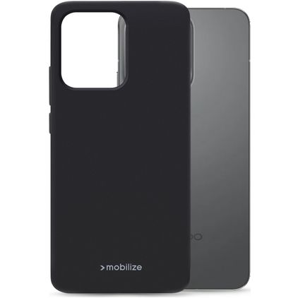 Mobilize Rubber Gelly Coque OPPO Reno 14 Pro Coque arrière en TPU Souple - Noir