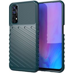 Mobigear Groove Coque Realme 7 Coque arrière en TPU Souple - Vert