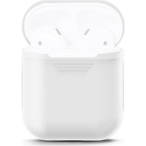 Mobigear Colors Coque Apple AirPods 1 Coque en Silicone Souple - Blanc