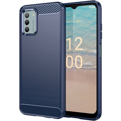 Mobigear Brushed Slim Coque Nokia G42 Coque arrière en TPU Souple - Bleu