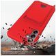 Mobigear Lanyard Card Samsung Galaxy S24 FE Coque avec cordon en Silicone et Porte-Cartes - Rouge