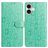 Mobigear Flowers iPhone 17 Étui Portefeuille - Vert