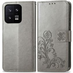 Mobigear Clover Xiaomi 13 Étui Portefeuille - Gris