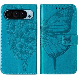 Mobigear Butterfly Housse Google Pixel 9 Etui Porte-Monnaie - Bleu