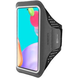 Mobiparts Comfort Fit Brassard Téléphone Samsung Galaxy A52 Brassard Coque de Sport en Neoprène - Noir
