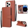 Mobigear Wallet Housse iPhone 14 Pro Etui Porte-Monnaie - Marron