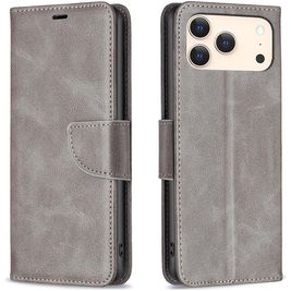Mobigear Excellent Housse iPhone 17 Pro Max Etui Porte-Monnaie - Gris