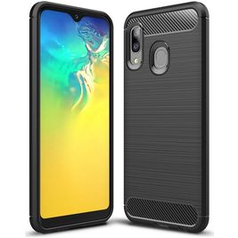 Mobigear Brushed Slim Coque Samsung Galaxy A20e Coque arrière en TPU Souple - Noir
