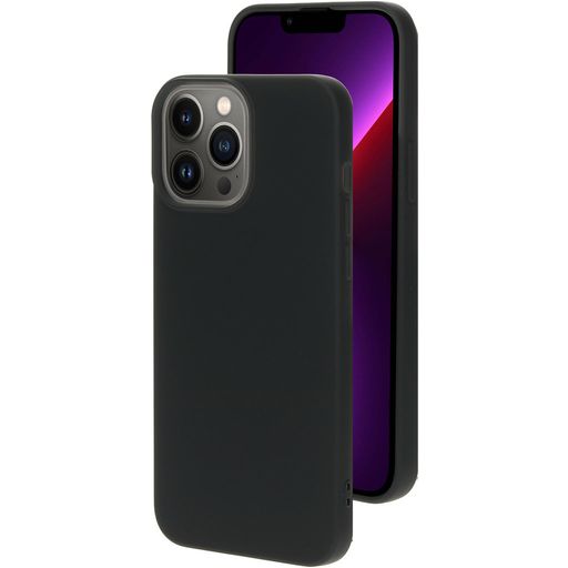 Mobiparts Coque iPhone 13 Pro Max Coque arrière en Silicone - Noir