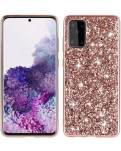 Mobigear Shockproof Glitter Powder TPU Case Rose Gold Samsung Galaxy S20