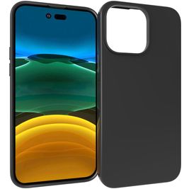 Mobigear Colors Coque iPhone 14 Pro Coque arrière en TPU Souple - Noir