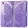 Mobigear Butterfly Housse iPhone SE (2022) Etui Porte-Monnaie - Violet