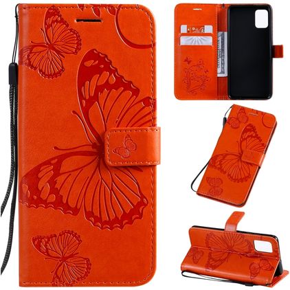 Mobigear Butterfly Samsung Galaxy A51 Étui Portefeuille - Orange