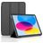 Mobigear Tri-Fold Gel Coque iPad 10 (2022) Etui en TPU,Similicuir - Noir