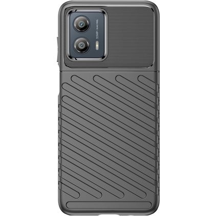 Mobigear Groove Coque Motorola Moto G53 5G Coque arrière en TPU Souple - Noir