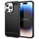 Mobigear Brushed Slim Coque iPhone 15 Pro Max Coque arrière en TPU Souple - Noir