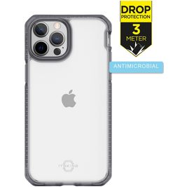 ITSkins HybridFrost Coque iPhone 13 Pro Max Coque arrière Rigide Anti-Chocs - Noir