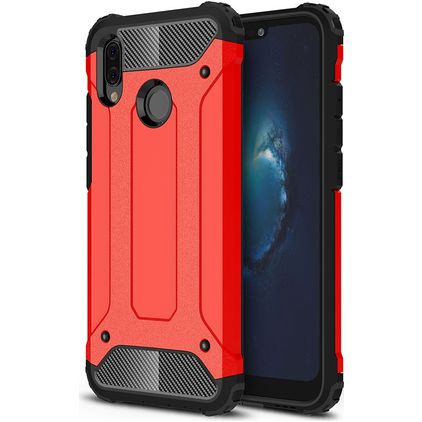 Mobigear Outdoor Coque Huawei P20 Lite (2018) Coque arrière Rigide Anti-Chocs - Rouge