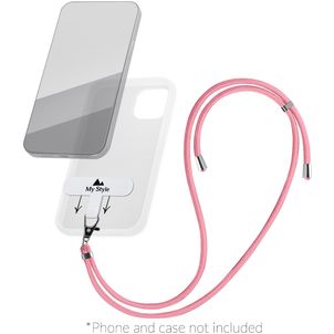 My Style Lanyard - Cordon de téléphone universel ajustable - Rose