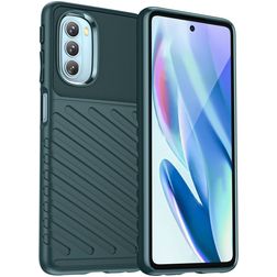 Mobigear Groove Coque Motorola Moto G51 5G Coque arrière en TPU Souple - Vert