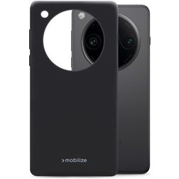 Mobilize Rubber Gelly Coque OPPO Find X8 Pro Coque arrière en TPU Souple - Noir