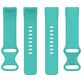 Mobigear Sport Dual Bracelet Silicone Fitbit Charge 5 Fermeture à clou et passant - Turquoise