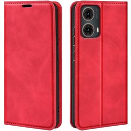 Mobigear Retro Slim Housse Motorola Moto G85 Etui Porte-Monnaie - Rouge