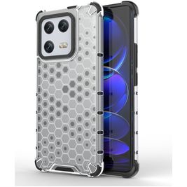 Mobigear Honeycomb Coque Xiaomi 13 Pro Coque arrière Rigide Anti-Chocs - Blanc