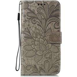Mobigear Flowers Housse Huawei P40 Pro Etui Porte-Monnaie - Gris